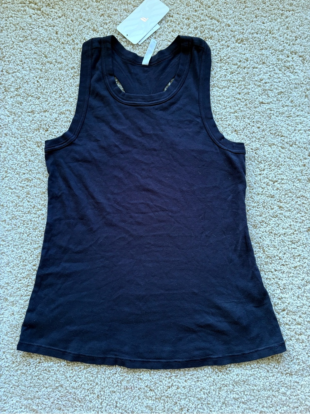 Fabletics Tinsley Tank Women’s XL Black Crew Neck Ribbed Athletic Tank Top